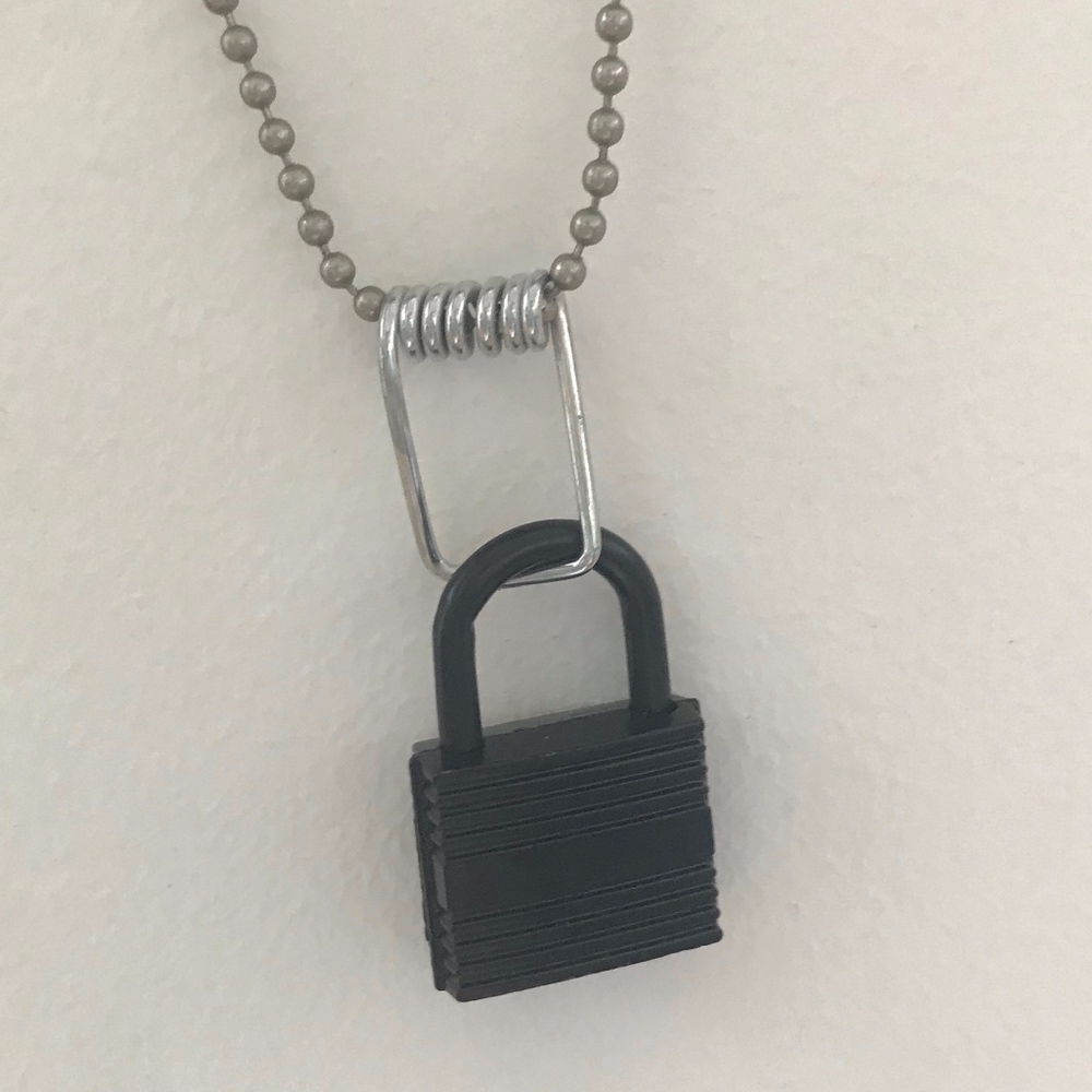 Lock Chain Necklace - Picture 2 of 2